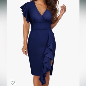Blue Ruffle Dress
